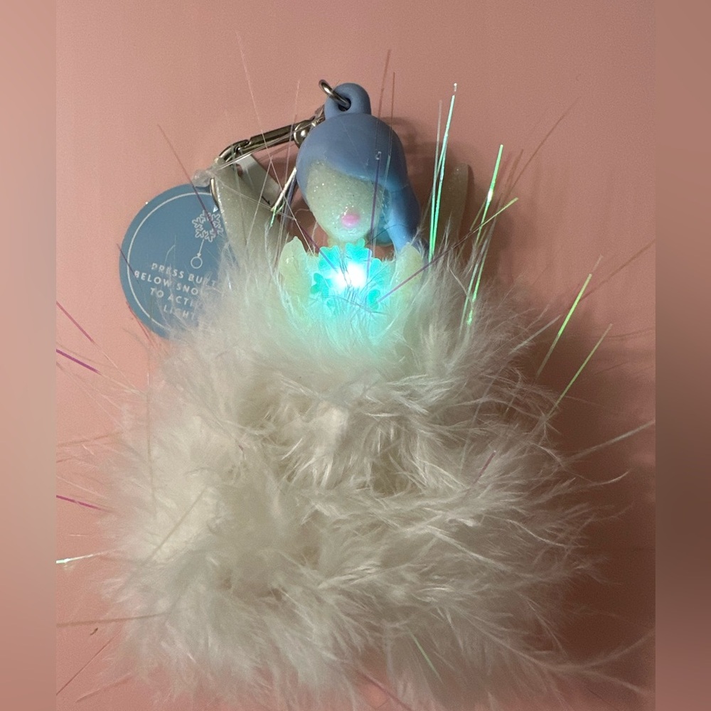 BBW Light-up Snow Fairy Pocketbac Holder Bag Charm Keychain